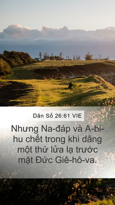 Dân Số 26:61 VIE Bible Verse Image