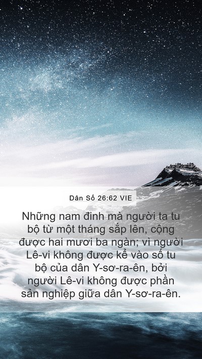 Dân Số 26:62 VIE Bible Verse Image