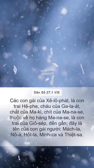 Dân Số 27:1 VIE Bible Verse Image