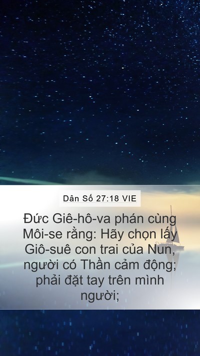 Dân Số 27:18 VIE Bible Verse Image
