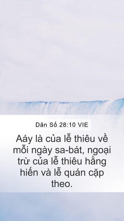 Dân Số 28:10 VIE Mobile Phone Wallpaper - Aáy là của lễ thiêu về mỗi ngày - Mobile Bible Verse Wallpaper
