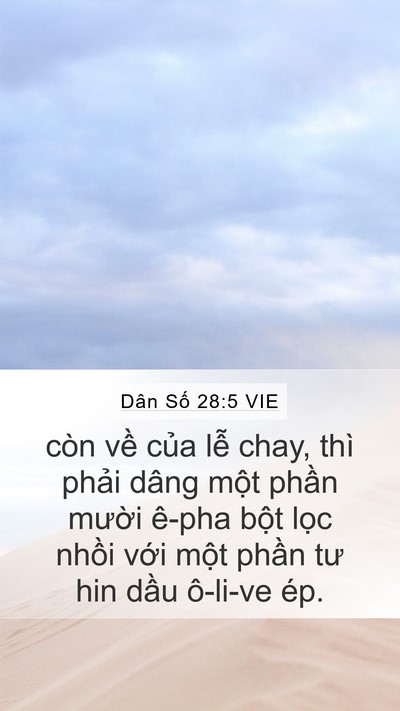 Dân Số 28:5 VIE Bible Verse Image