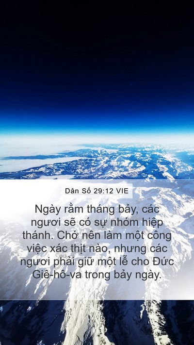Dân Số 29:12 VIE Bible Verse Image