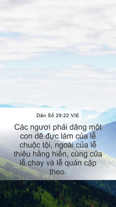 Dân Số 29:22 VIE Bible Verse Image