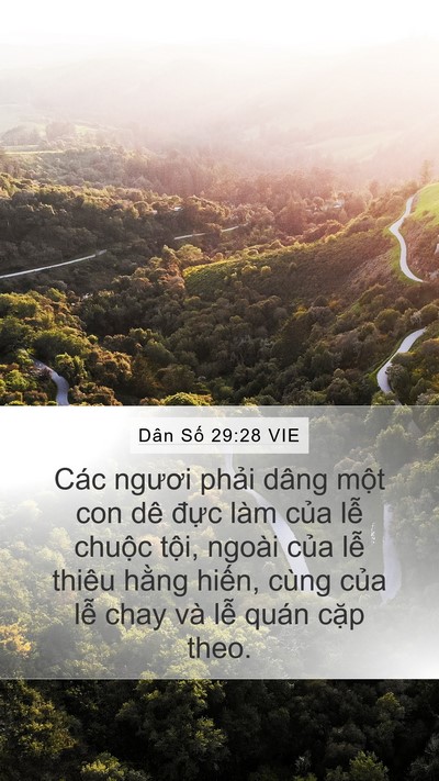 Dân Số 29:28 VIE Mobile Phone Wallpaper - Các ngươi phải dâng một con dê đực - Mobile Bible Verse Wallpaper