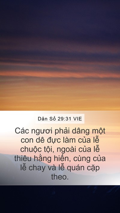 Dân Số 29:31 VIE Bible Verse Image