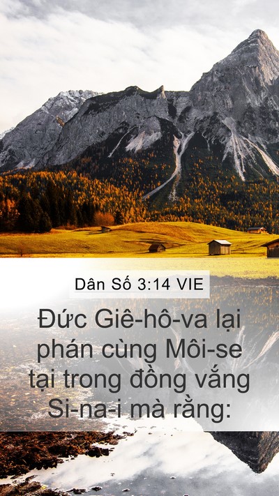 Dân Số 3:14 VIE Mobile Phone Wallpaper - Đức Giê-hô-va lại phán cùng Môi-se - Mobile Bible Verse Wallpaper