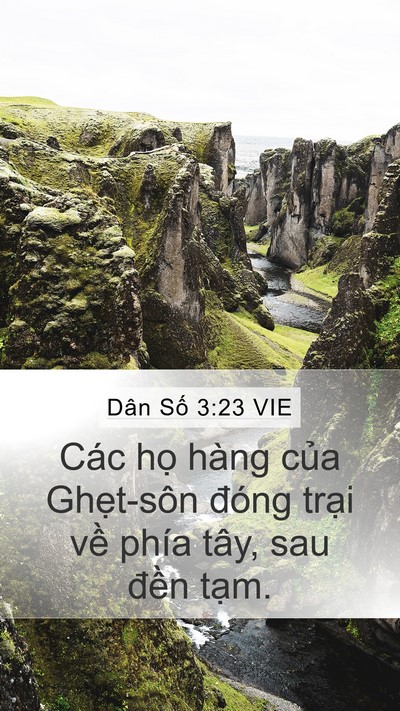 Dân Số 3:23 VIE Bible Verse Image