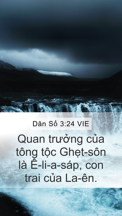 Dân Số 3:24 VIE Bible Verse Image