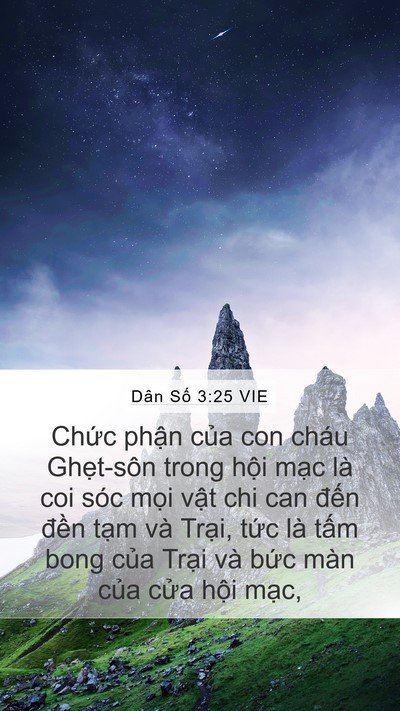 Dân Số 3:25 VIE Bible Verse Image