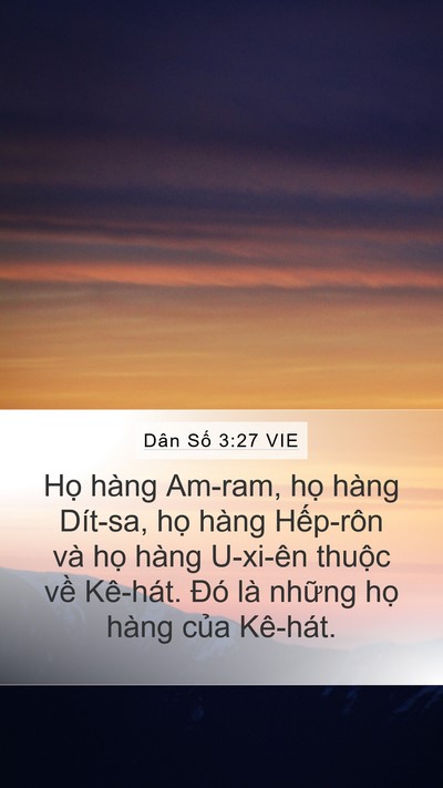 Dân Số 3:27 VIE Bible Verse Image