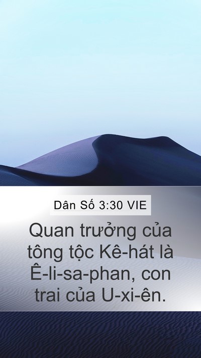 Dân Số 3:30 VIE Bible Verse Image