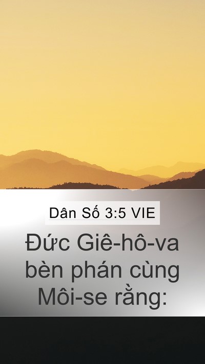 Dân Số 3:5 VIE Bible Verse Image