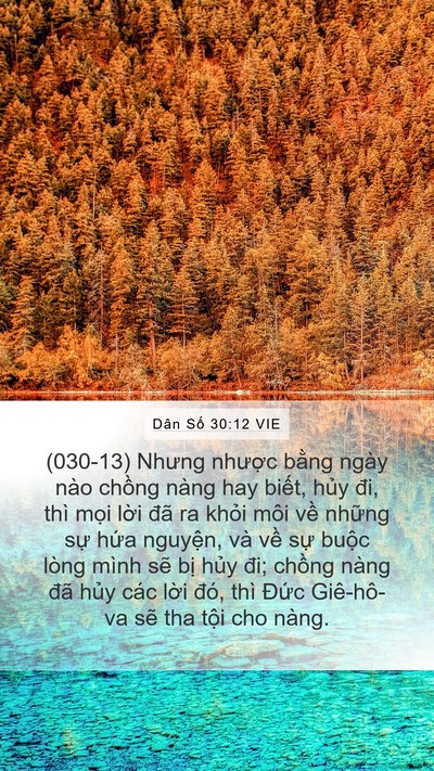 Dân Số 30:12 VIE Mobile Phone Wallpaper - (030-13) Nhưng nhược bằng ngày nào - Mobile Bible Verse Wallpaper