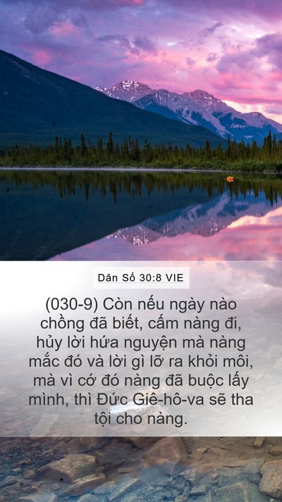 Dân Số 30:8 VIE Mobile Phone Wallpaper - (030-9) Còn nếu ngày nào chồng đã - Mobile Bible Verse Wallpaper