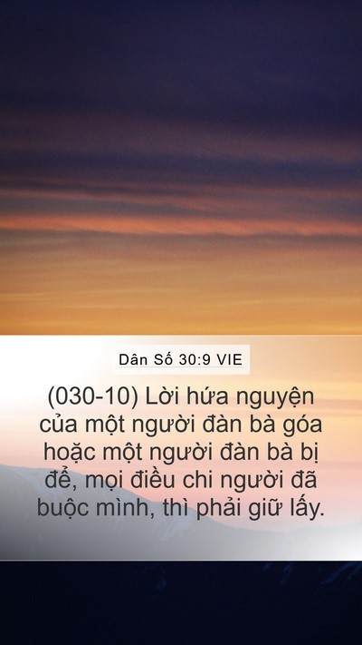 Dân Số 30:9 VIE Mobile Phone Wallpaper - (030-10) Lời hứa nguyện của một - Mobile Bible Verse Wallpaper