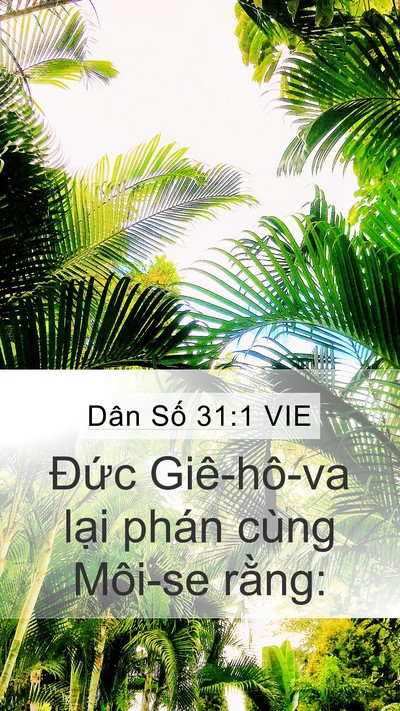 Dân Số 31:1 VIE Mobile Phone Wallpaper - Đức Giê-hô-va lại phán cùng Môi-se - Mobile Bible Verse Wallpaper