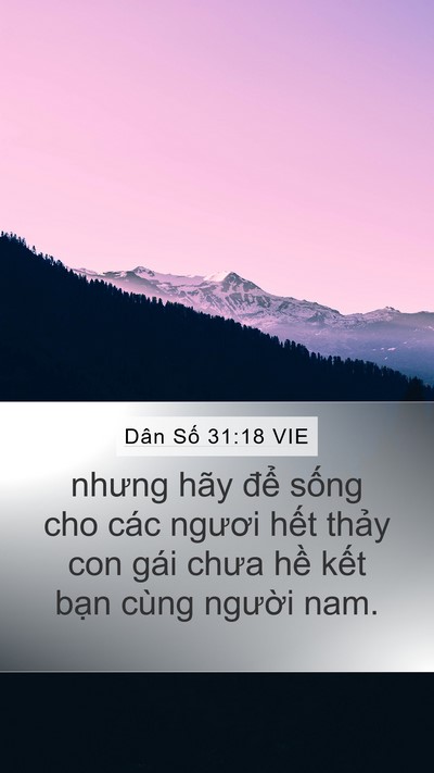 Dân Số 31:18 VIE Bible Verse Image