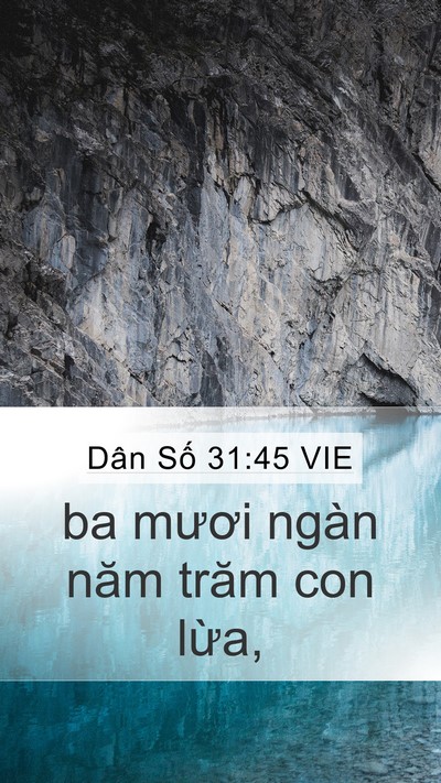 Dân Số 31:45 VIE Mobile Phone Wallpaper - ba mươi ngàn năm trăm con - Mobile Bible Verse Wallpaper