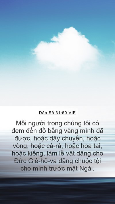 Dân Số 31:50 VIE Bible Verse Image