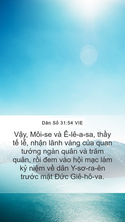 Dân Số 31:54 VIE Bible Verse Image