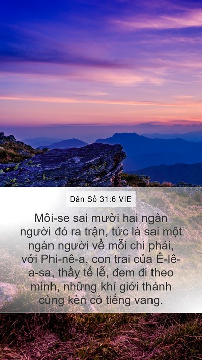 Dân Số 31:6 VIE Bible Verse Image