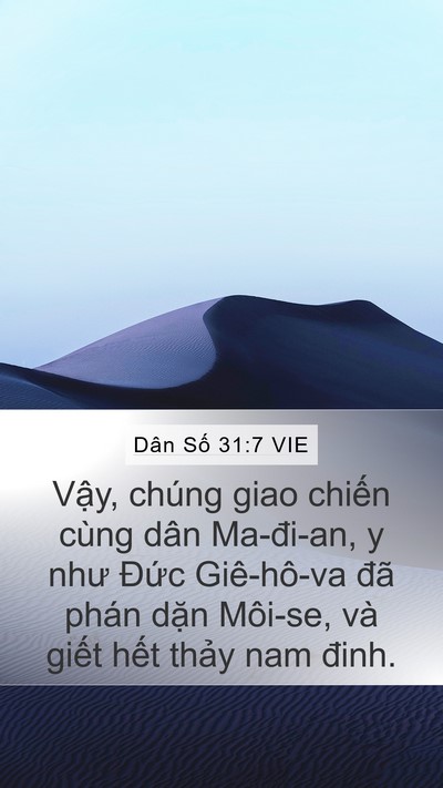 Dân Số 31:7 VIE Bible Verse Image