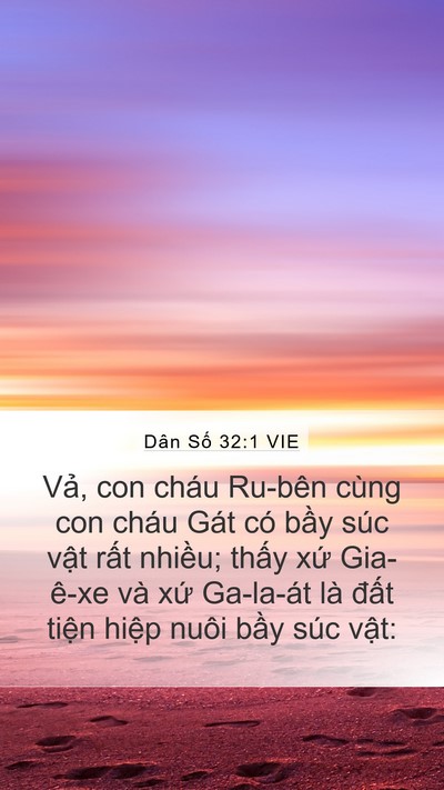 Dân Số 32:1 VIE Bible Verse Image