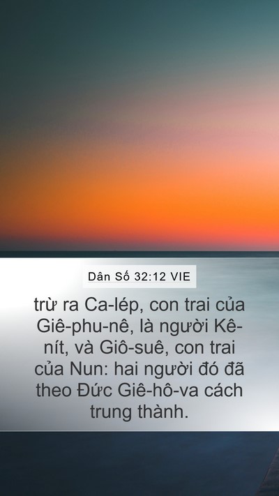 Dân Số 32:12 VIE Bible Verse Image