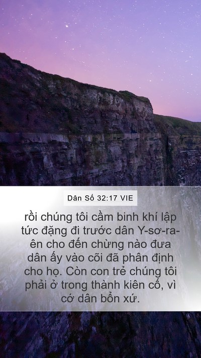 Dân Số 32:17 VIE Bible Verse Image