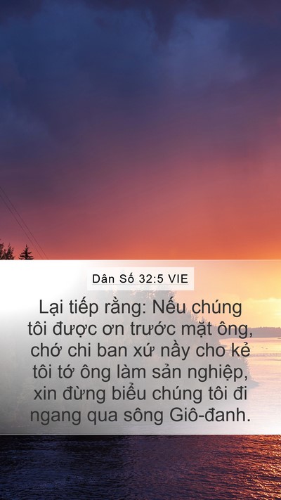Dân Số 32:5 VIE Bible Verse Image