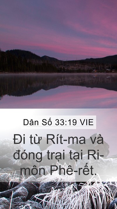 Dân Số 33:19 VIE Mobile Phone Wallpaper - Đi từ Rít-ma và đóng trại tại Ri-môn - Mobile Bible Verse Wallpaper
