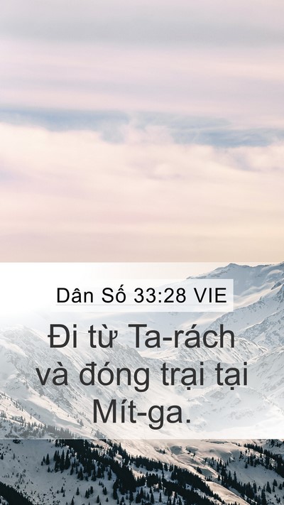 Dân Số 33:28 VIE Mobile Phone Wallpaper - Đi từ Ta-rách và đóng trại tại - Mobile Bible Verse Wallpaper