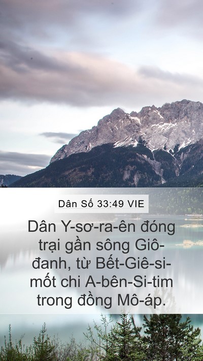 Dân Số 33:49 VIE Bible Verse Image