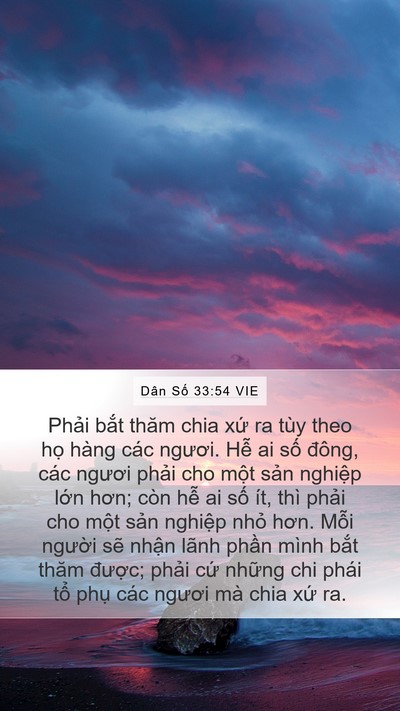 Dân Số 33:54 VIE Bible Verse Image