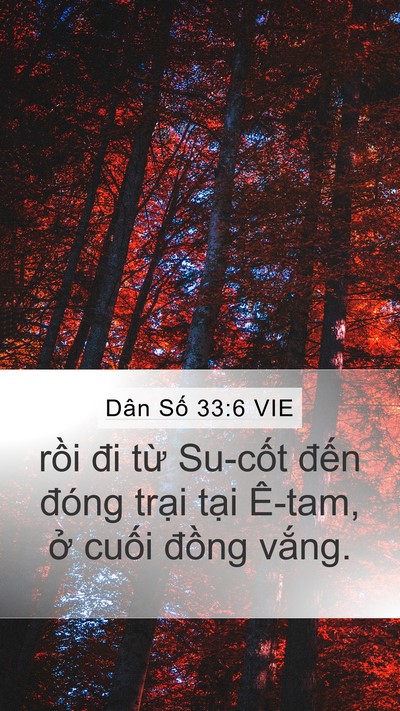 Dân Số 33:6 VIE Mobile Phone Wallpaper - rồi đi từ Su-cốt đến đóng trại - Mobile Bible Verse Wallpaper