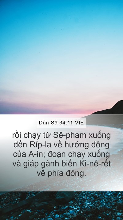 Dân Số 34:11 VIE Bible Verse Image