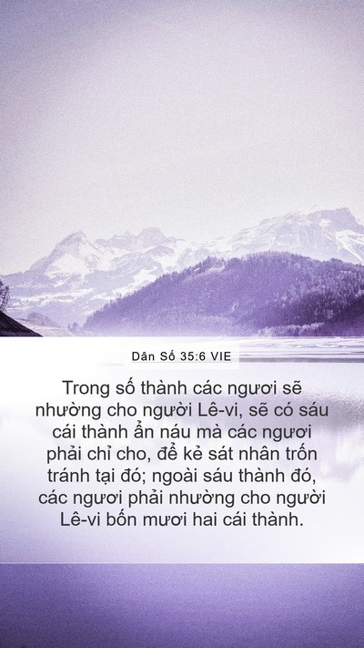 Dân Số 35:6 VIE Bible Verse Image