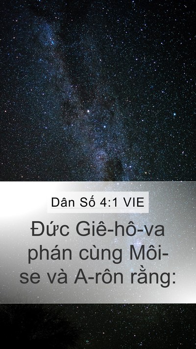 Dân Số 4:1 VIE Bible Verse Image