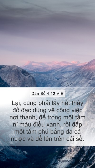 Dân Số 4:12 VIE Bible Verse Image