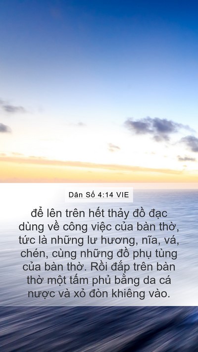 Dân Số 4:14 VIE Bible Verse Image