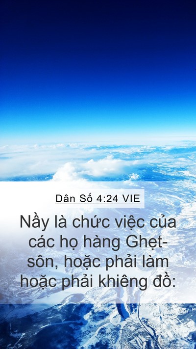 Dân Số 4:24 VIE Bible Verse Image