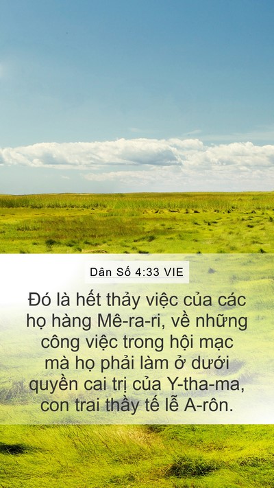 Dân Số 4:33 VIE Bible Verse Image