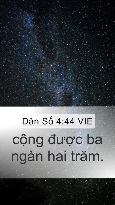 Dân Số 4:44 VIE Mobile Phone Wallpaper - cộng được ba ngàn hai - Mobile Bible Verse Wallpaper