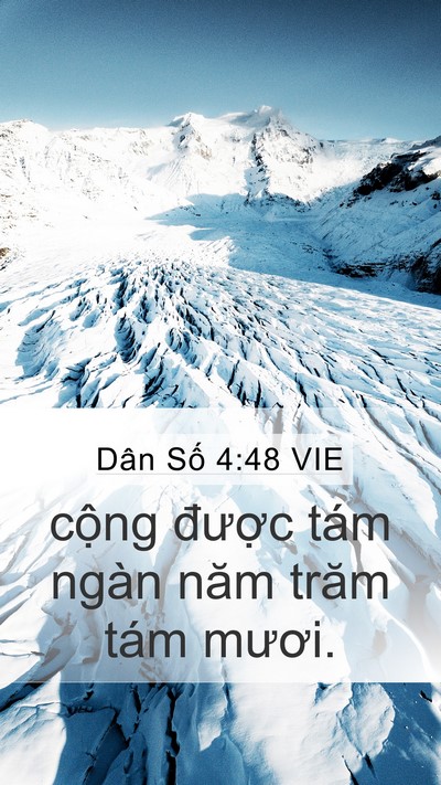 Dân Số 4:48 VIE Mobile Phone Wallpaper - cộng được tám ngàn năm trăm tám - Mobile Bible Verse Wallpaper