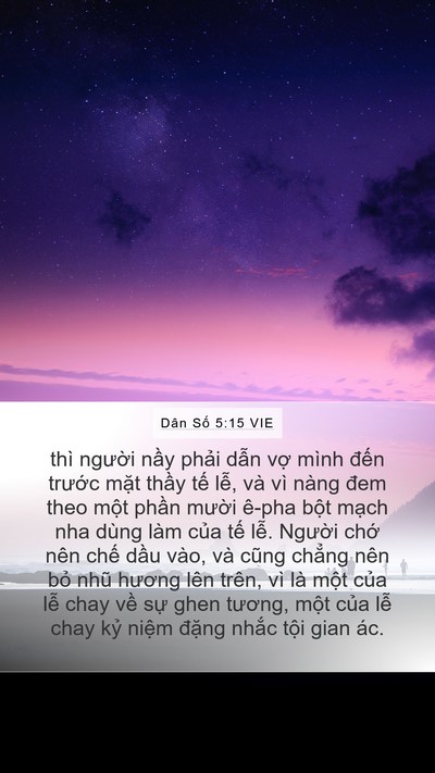 Dân Số 5:15 VIE Bible Verse Image