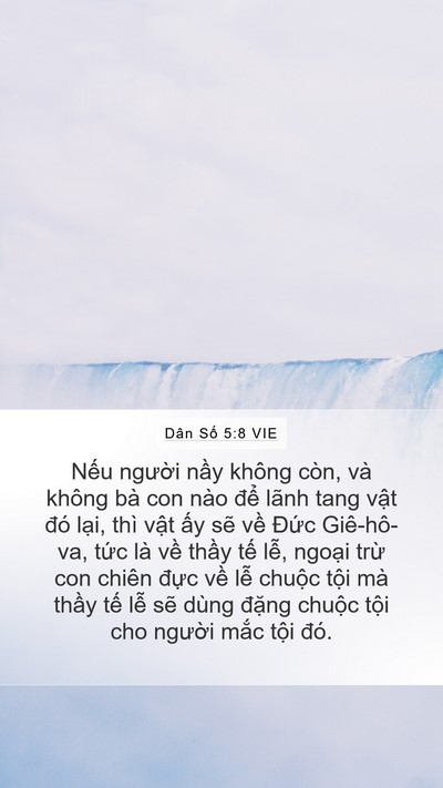 Dân Số 5:8 VIE Mobile Phone Wallpaper - Nếu người nầy không còn, và không bà - Mobile Bible Verse Wallpaper