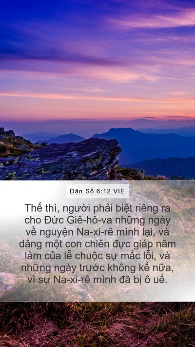 Dân Số 6:12 VIE Bible Verse Image