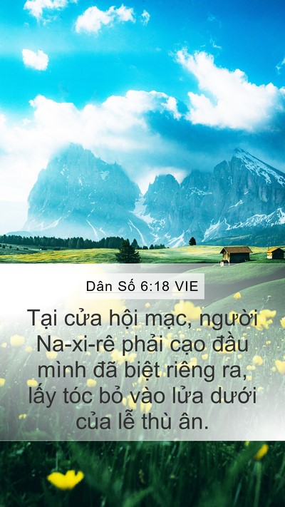 Dân Số 6:18 VIE Bible Verse Image