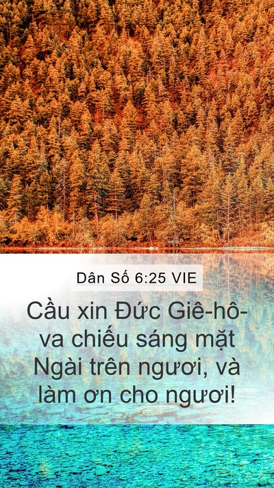 Dân Số 6:25 VIE Bible Verse Image